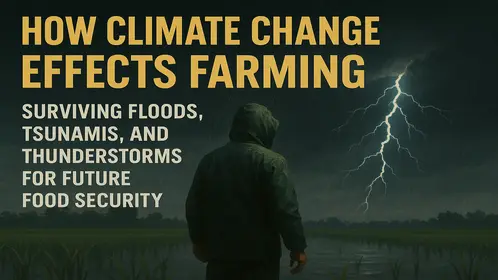 flood-tolerant crops," "tsunami-resistant farming," "climate-smart agriculture," "future food security" climate change effects on farming floods tsunamis thunderstorms future food security human resilience, Climate Change Effects Farming