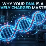DNA double helix structure showing base pairing and phosphate backbone